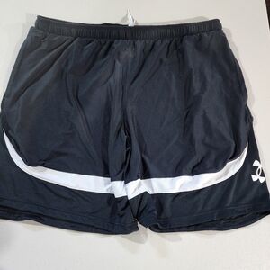 Under Armour Men's Black Shorts with White Trim